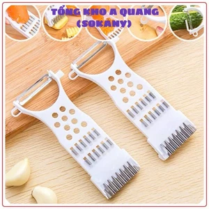 SET 10 Nạo Gọt Tạo Hình Rau Củ Quả Đa Năng,Dụng Cụ Lạo Gọt Rau Củ Quả Lưỡi Inox 2 Đầu Đa Năng,NẠO 2 ĐẦU:NAORAUCUDANANG