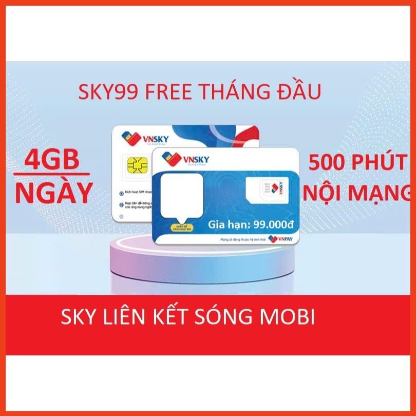 Sim SKY99 Liên Kết Sóng Mobifone- 4GB GỌI MIỄN PHÍ + SIM ( SKY/ LOCAL ...