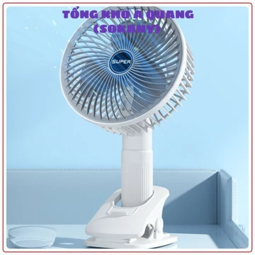 Quạt Kẹp Đa Năng Để Bàn SUPER 3IN1 Kẹp Bàn- Kẹp Điện Thoại Hoặc Gắn Bàn Quạt Cầm Tay Nhỏ Gọn Tiện Dụng, Quạt Mini Để Bàn