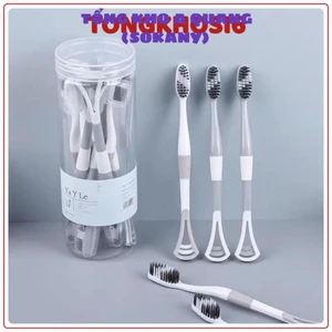 Bàn Chải Đánh Răng 2 Đầu Có Cạo Rơ Lưỡi Tiện Lợi