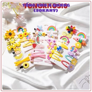Set 14 Cặp Tóc Xinh Xắn Dễ Thương Phong Cách Hàn Quốc Cho Bé