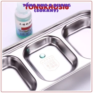 Khay Nhiều Ngăn , Đĩa Nước Chấm Đựng Gia Vị 3, 4 Ngăn Chén Inox Mạ Nhỏ
