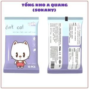 KHĂN ƯỚT MINI BỎ TÚI,Gói 10 tờ không mùi, kháng khuẩn - dùng cho mọi lứa tuổi- MA: KHĂNUOTMINI