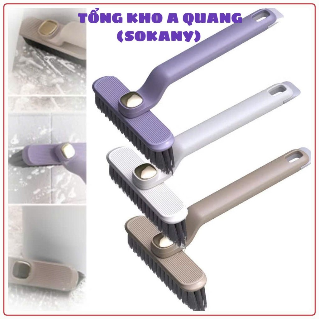 (COMBO 2) BÀN CHẢI KẼ HỞ, Bàn Chải Vệ Sinh Thiết Kế Đầu Xoay Linh Hoạt Làm Sạch Mọi Ngóc Ngách 13X22Cm, Chổi Chà Sàn