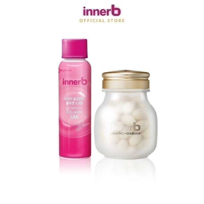 Ảnh Combo giữ ẩm da sáng mịn InnerB Aqua Rich DoubleUp & 4 hộp Collagen InnerB Glowshot 3
