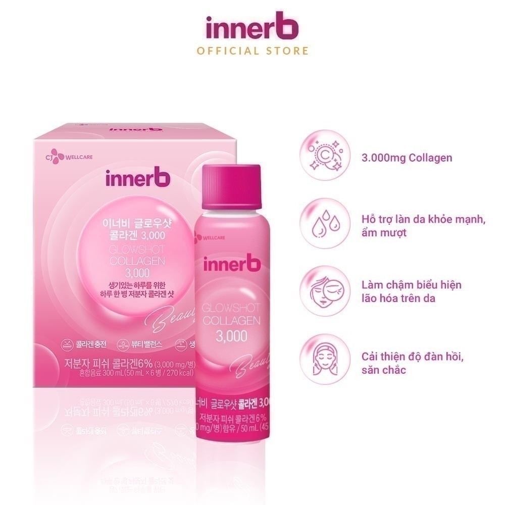 Ảnh Combo nước uống Collagen InnerB (50mlx6) & AQUA RICH DOUBLEUP lọ 56 viên 4