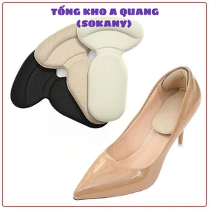 lót giày chữ T - HICKIES chống rộng, tuột gót, trầy gót chân, có sẵn keo dán cho nam nữ, đủ màu Đen/D