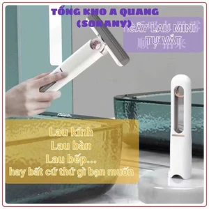 Cây Lau Mini Tự Vắt Dụng Cụ Vệ Sinh Bếp Cửa Kính Xoay 360 Độ Nhỏ Gọn Tiện Lợi Dễ Dàng Sử Dụng