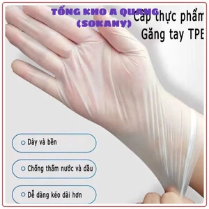 Hộp 100 Cái Găng Tay Cao Su Dùng 1 Lần Làm Bếp Nấu Ăn Vệ Sinh Siêu Dai Siêu Bền
