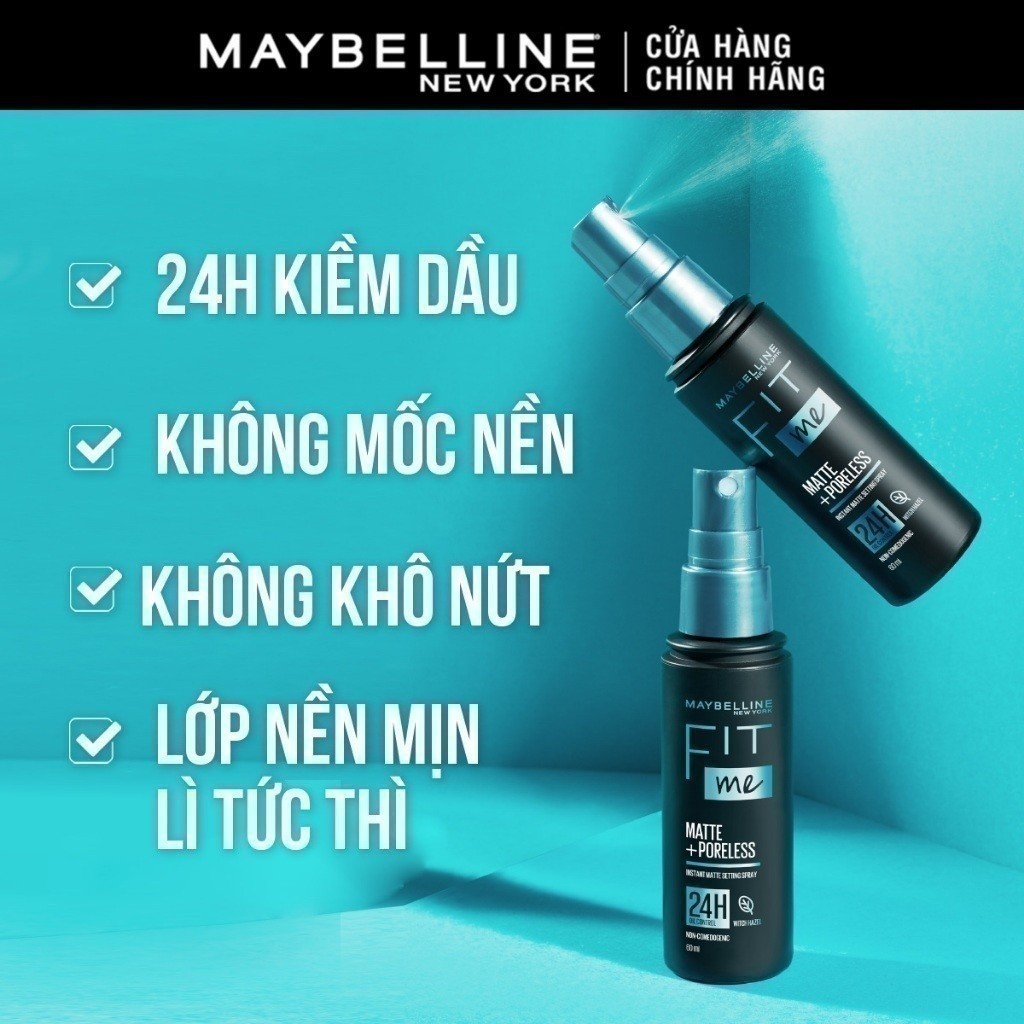 Ảnh Xịt cố định lớp trang điểm FIT ME MATTE+PORELESS INSTANT MATTE SETTING SPRAY MAYBELLINE NEW YORK 3