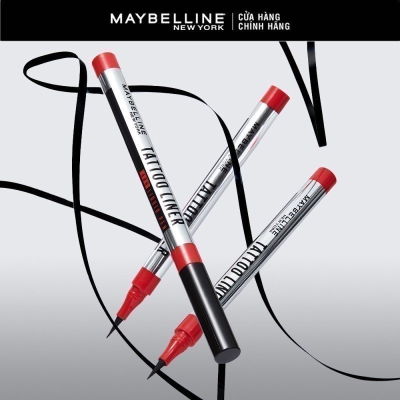 Ảnh Bút Kẻ Mắt Nước Đậm Màu Không Lem Trôi Maybelline New York Tattoo Liner 48h Liquid Pen 1g (Mới) 4
