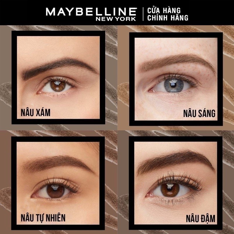 Ảnh Chì Kẻ Mày 36H Lâu Trôi, Kháng Nước, Dễ Kẻ, Chuẩn Màu Tattoo Brow Maybelline New York Pigmented Pencil 0.25g 3