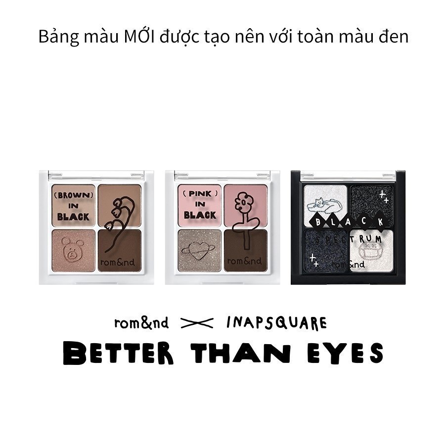 [Romand X Inapsquare] Bảng phấn mắt 4 ô Romand Better Than Eyes