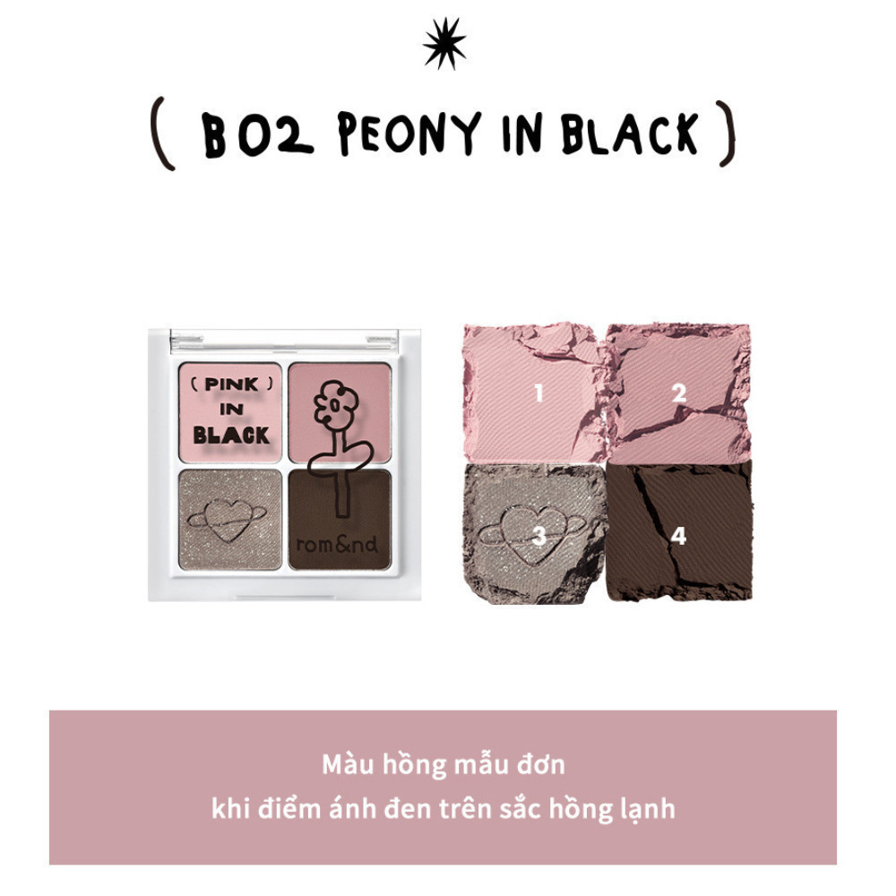 [Romand X Inapsquare] Bảng phấn mắt 4 ô Romand Better Than Eyes
