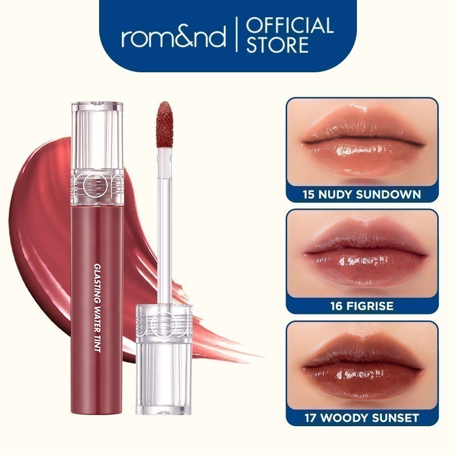 [Rom&nd x KOL] Son tint nước siêu lì, lâu trôi Hàn Quốc Romand Glasting Water Tint 4g