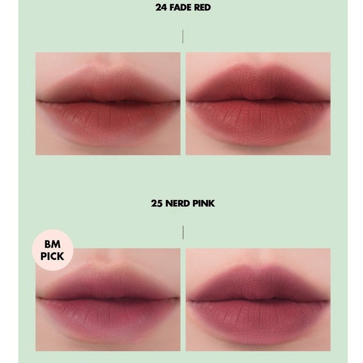 Combo Son kem lì Romand Zero Velvet Tint  + Son Thỏi Romand Zero Matte Lipstick