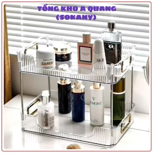 KỆ ĐỂ ĐỒ MIKA 2 TẦNG, Kệ để đồ chữ nhật trong suốt 2 tâng nhựa việt nhật cao cấp - KEDEDOMIKA