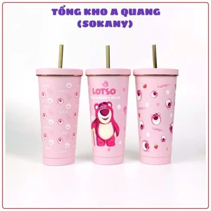 BÌNH GẤU LOTSO 750ML Ly Giữ Nhiệt 750ML Hoạ tiết Hoạt Hình tặng 3 phụ kiện. Cốc giữ nhiệt-MA: COCGIUNHIET4