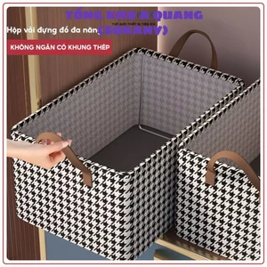Hộp đựng quần áo họa tiết caro thời trang và tiện ích