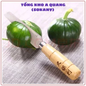 Dao Làm Bếp Cao Cấp Lưỡi Thép Không Gỉ,Dao Cán Gỗ Gọt Hoa Quả Nhanh Chóng - DAO GỌT HOA QUẢ NỘI ĐỊA TRUNG
