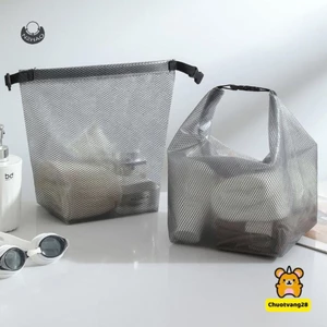 Túi đựng đồ du lịch chống nước nhựa PVC đựng mỹ phẩm trong suốt có quai xách