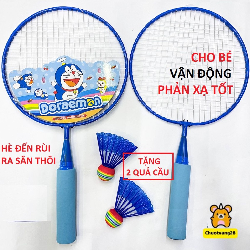 Bộ vợt cầu lông trẻ em kèm 2 quả cầu giúp bé phát triển thể chất và phản xạ tốt