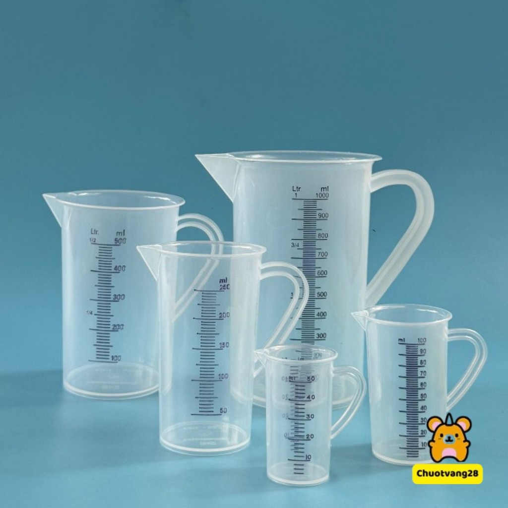 Ca đong chia vạch, ca đo lường nhựa dung tích từ 50ml đến 500ml