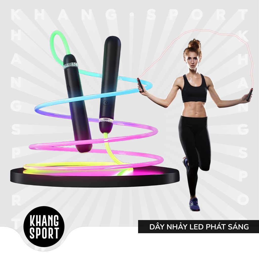 Dây Nhảy Cáp Quang LED Phát Sáng Đổi Màu 3 Chế Độ (Có Sạc) - LED Jump ...