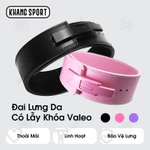 Đai Lưng Thể Thao Da Valeo Có Lẫy Khóa Hỗ Trợ Tập Gym - Tập Tạ - Squat - Deadlift Nhiều Màu Sắc - DL-ValeoKhoa — ảnh 2