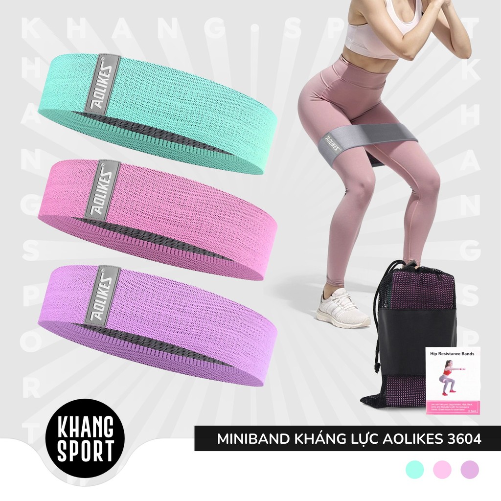 Dây Kháng Lực Miniband Tập Mông Aolikes A-3604 - Booty Band Tập Mông Tập Gym - AL3604