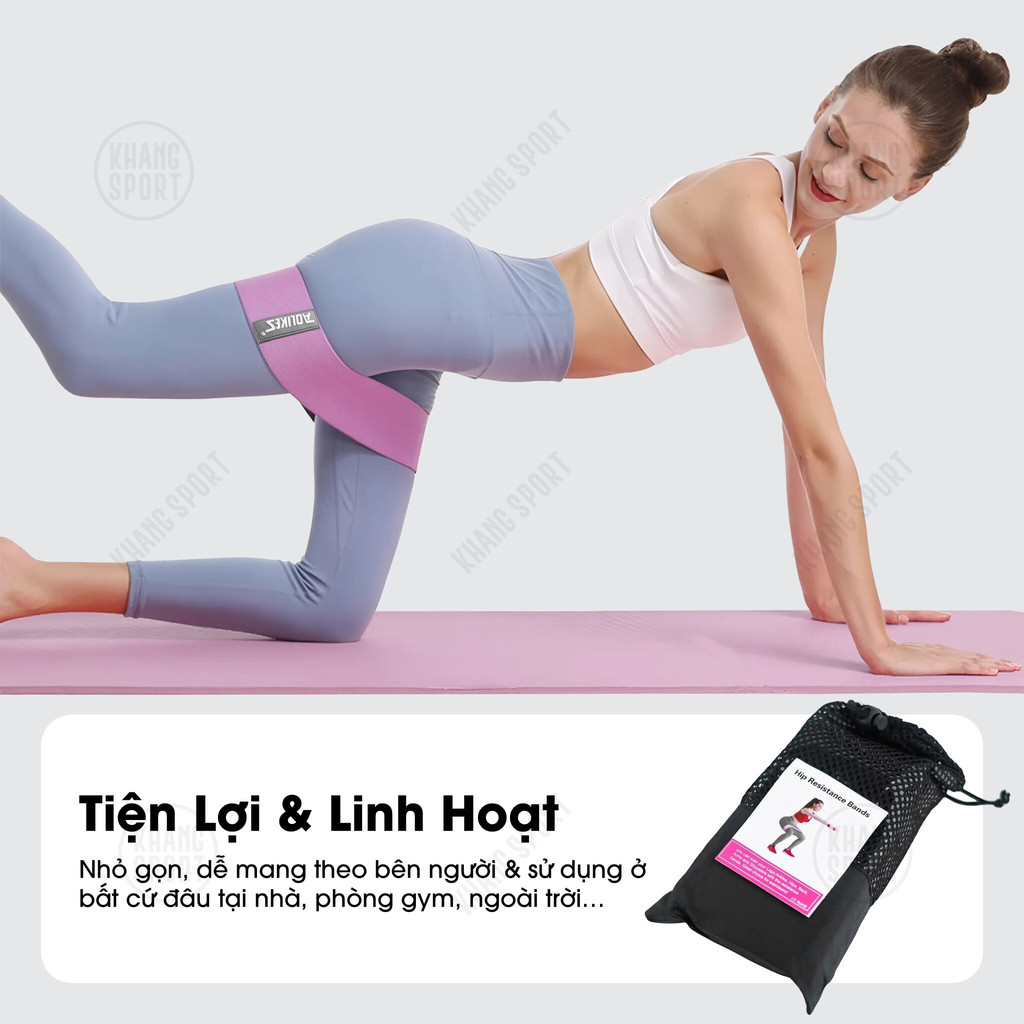 Dây Kháng Lực Miniband Tập Mông Aolikes A-3604 - Booty Band Tập Mông Tập Gym - AL3604