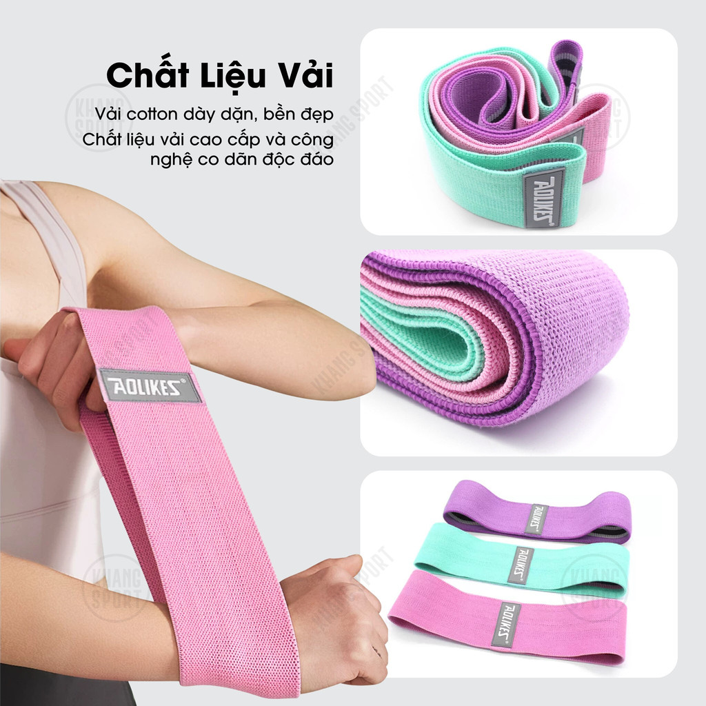 Dây Kháng Lực Miniband Tập Mông Aolikes A-3604 - Booty Band Tập Mông Tập Gym - AL3604