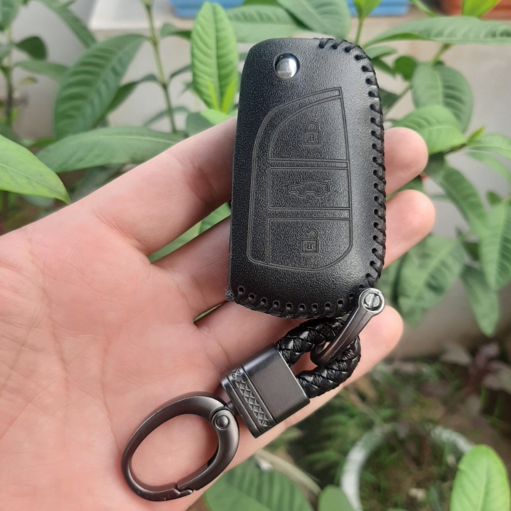 Bao da Chìa khoá ô tô Toyota Altis, Vios, Innova, Fortuner, Camry ( CHÌA ĐIỆN GẬP )