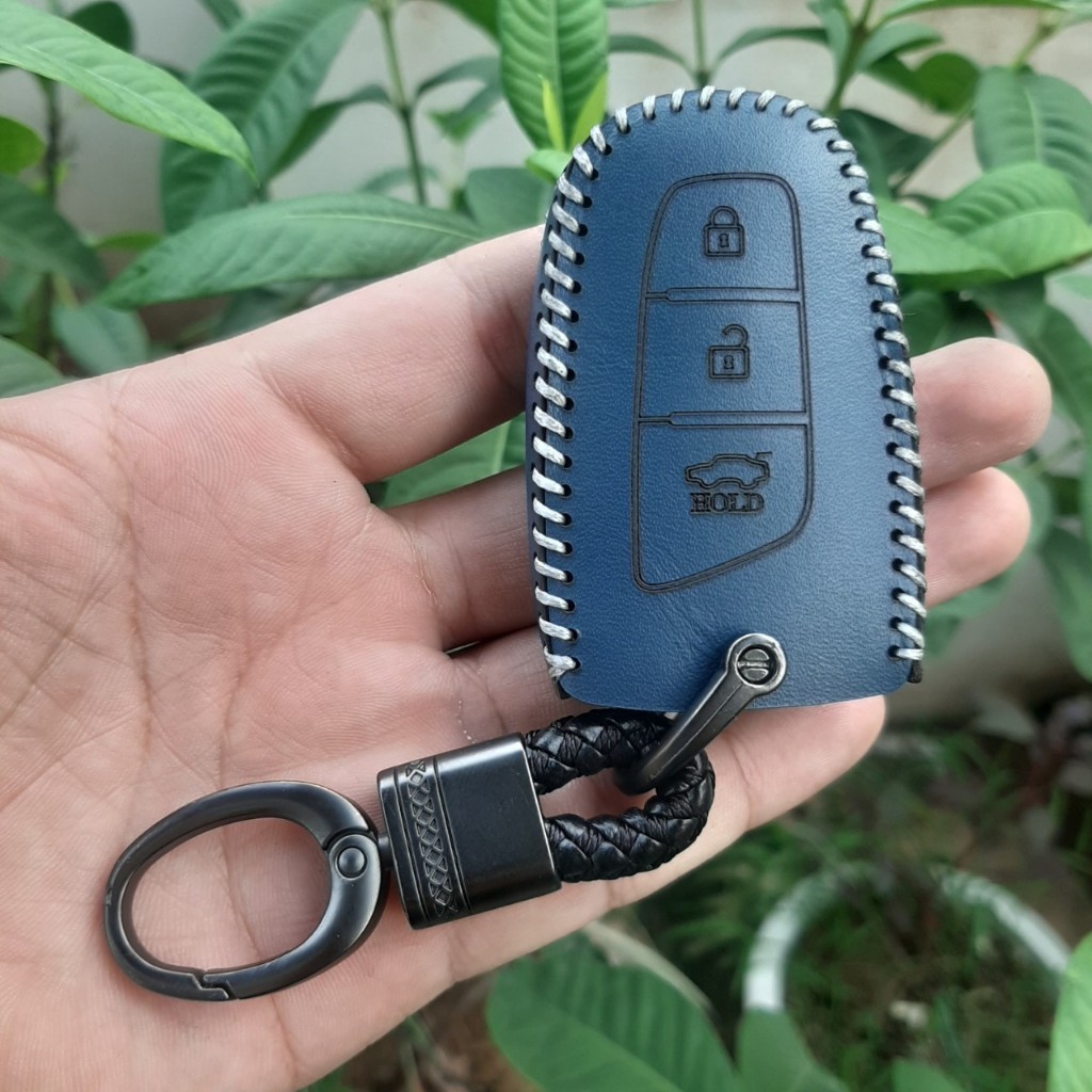 1 Bao Da  chìa khóa Kenbo, ChengLong, Hyundai Cổ, Khoá Gập 3 Nút, Bao Da Chìa Khoá Da Bò Thật, Bảo Hành 2 Năm