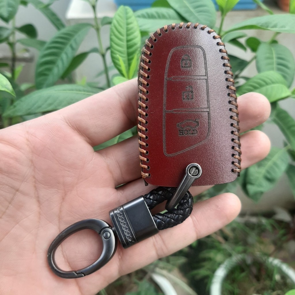 1 Bao Da  chìa khóa Kenbo, ChengLong, Hyundai Cổ, Khoá Gập 3 Nút, Bao Da Chìa Khoá Da Bò Thật, Bảo Hành 2 Năm