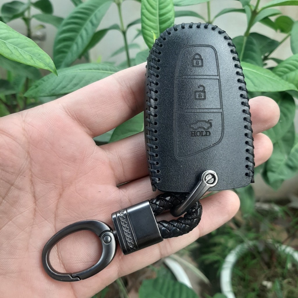 1 Bao Da  chìa khóa Kenbo, ChengLong, Hyundai Cổ, Khoá Gập 3 Nút, Bao Da Chìa Khoá Da Bò Thật, Bảo Hành 2 Năm