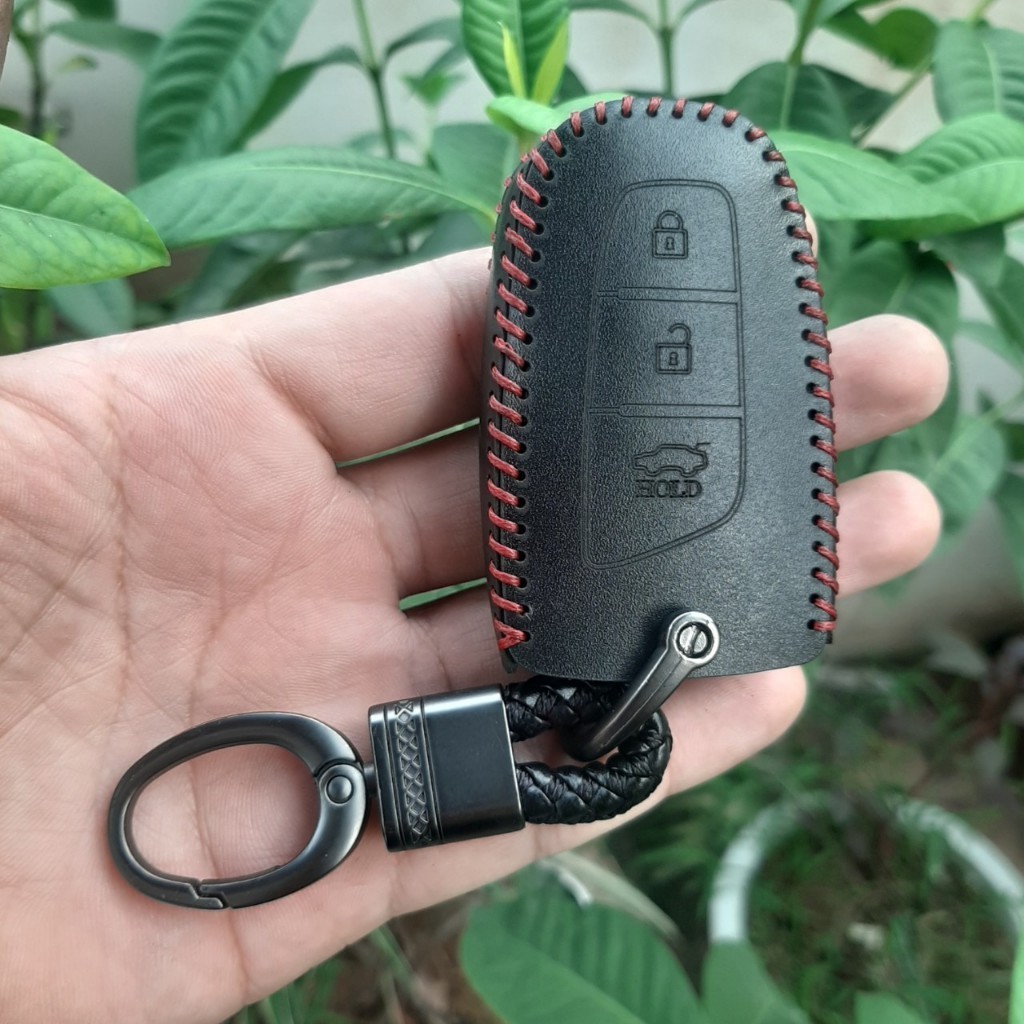 1 Bao Da  chìa khóa Kenbo, ChengLong, Hyundai Cổ, Khoá Gập 3 Nút, Bao Da Chìa Khoá Da Bò Thật, Bảo Hành 2 Năm