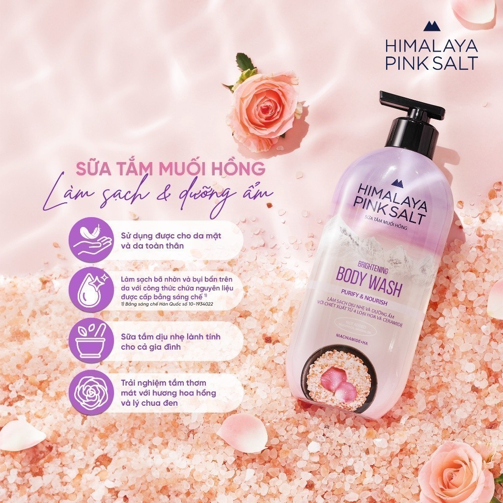 Ảnh Sữa tắm muối hồng Himalaya Pink Salt 500g 4