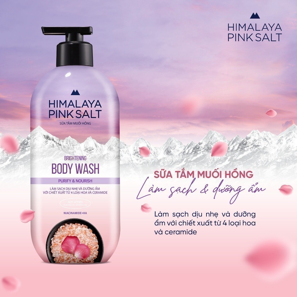 Ảnh Sữa tắm muối hồng Himalaya Pink Salt làm sạch và dưỡng ẩm da 500g 4