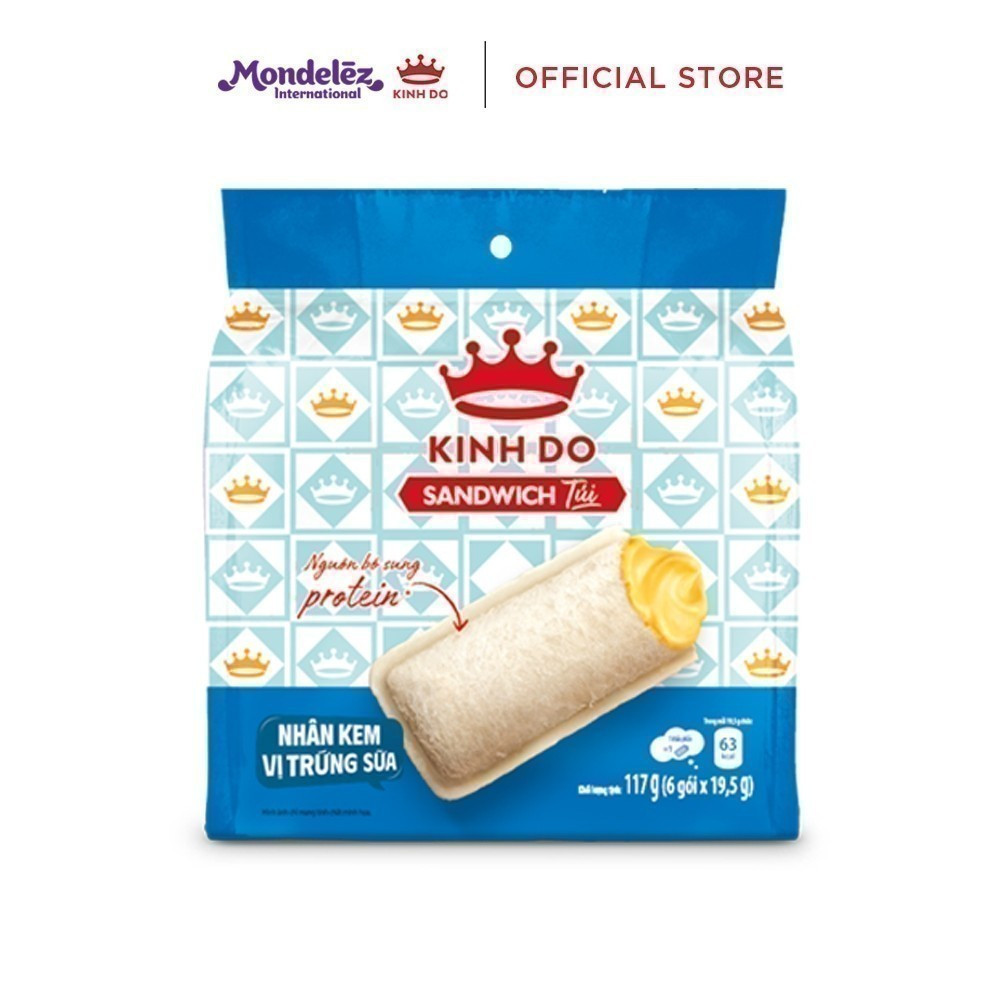 Ảnh Kinh Đô Sandwich Túi Nhân Trứng Sữa, Combo 3 Túi X 117G 2