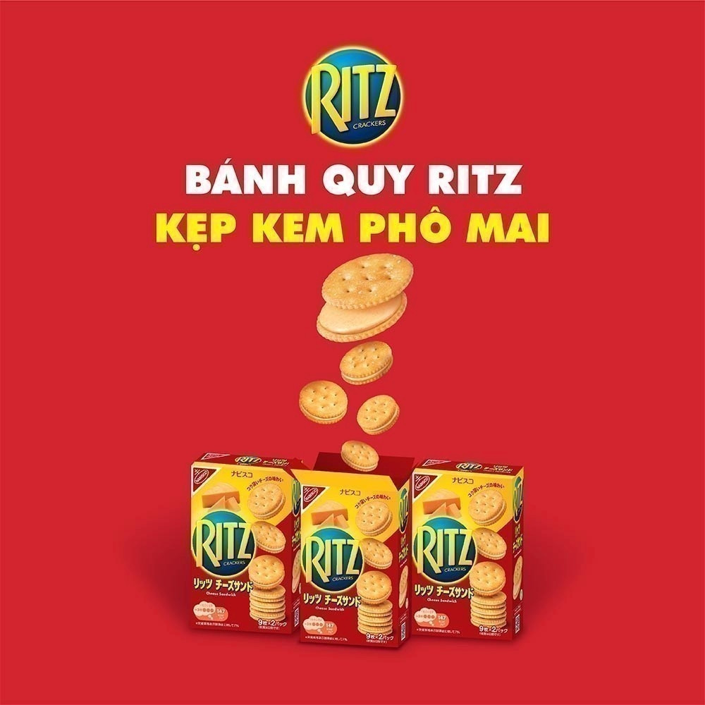Ảnh - Combo 3 Bánh Quy Ritz Kẹp Kem Phô Mai X 106G (Hàng Xuất Khẩu Thị Trường Nhật Bản) 3