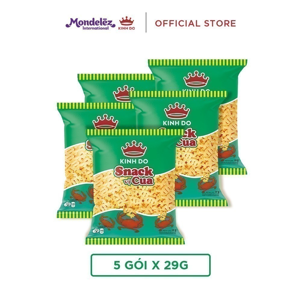 Ảnh Combo 5 Gói Bánh Snack Kinh Đô Vị Cua Gói X 29G 1