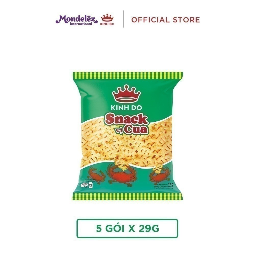 Ảnh Combo 5 Gói Bánh Snack Kinh Đô Vị Cua Gói X 29G 2