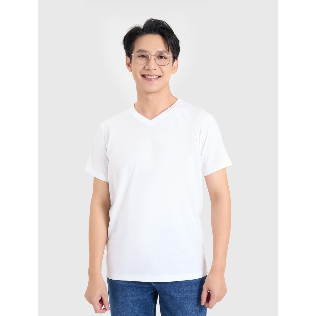 Ảnh Áo phông nam CANIFA cộc tay cổ tim đáng cơ bản 8TS25A001 4