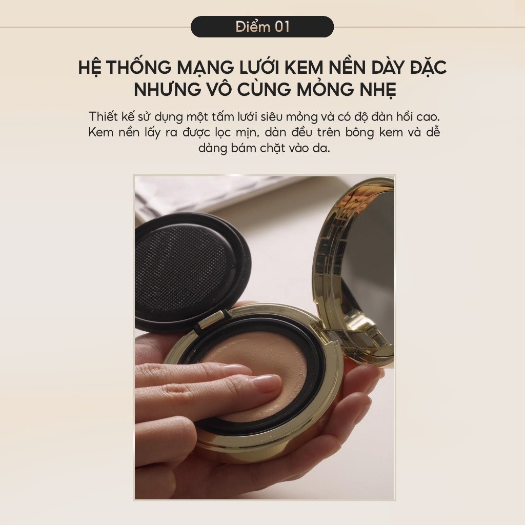 Ảnh Phấn nước che phủ dưỡng ẩm bám bền & kiểm soát nhờn OHUI Ultimate Cover Mesh Cushion PF50+/PA+++ 13g 2