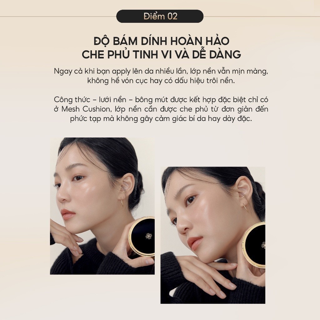 Ảnh Phấn nước che phủ dưỡng ẩm bám bền & kiểm soát nhờn OHUI Ultimate Cover Mesh Cushion PF50+/PA+++ 13g 3