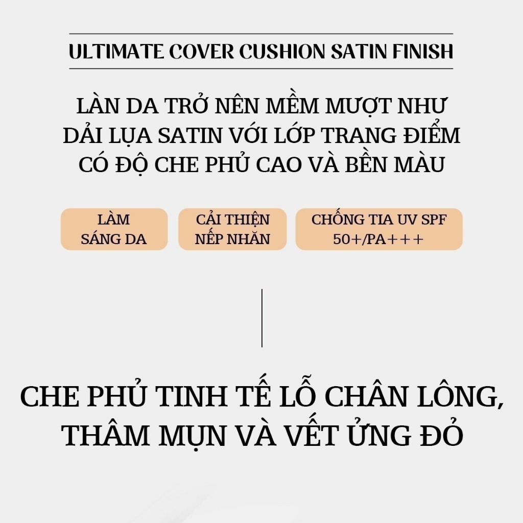 Ảnh Phấn nước che khuyến điểm & êm ráo làn da ẩm mịn OHUI Ultimate Cover Cushion Satin Finish SPF50+ PA+++ 1