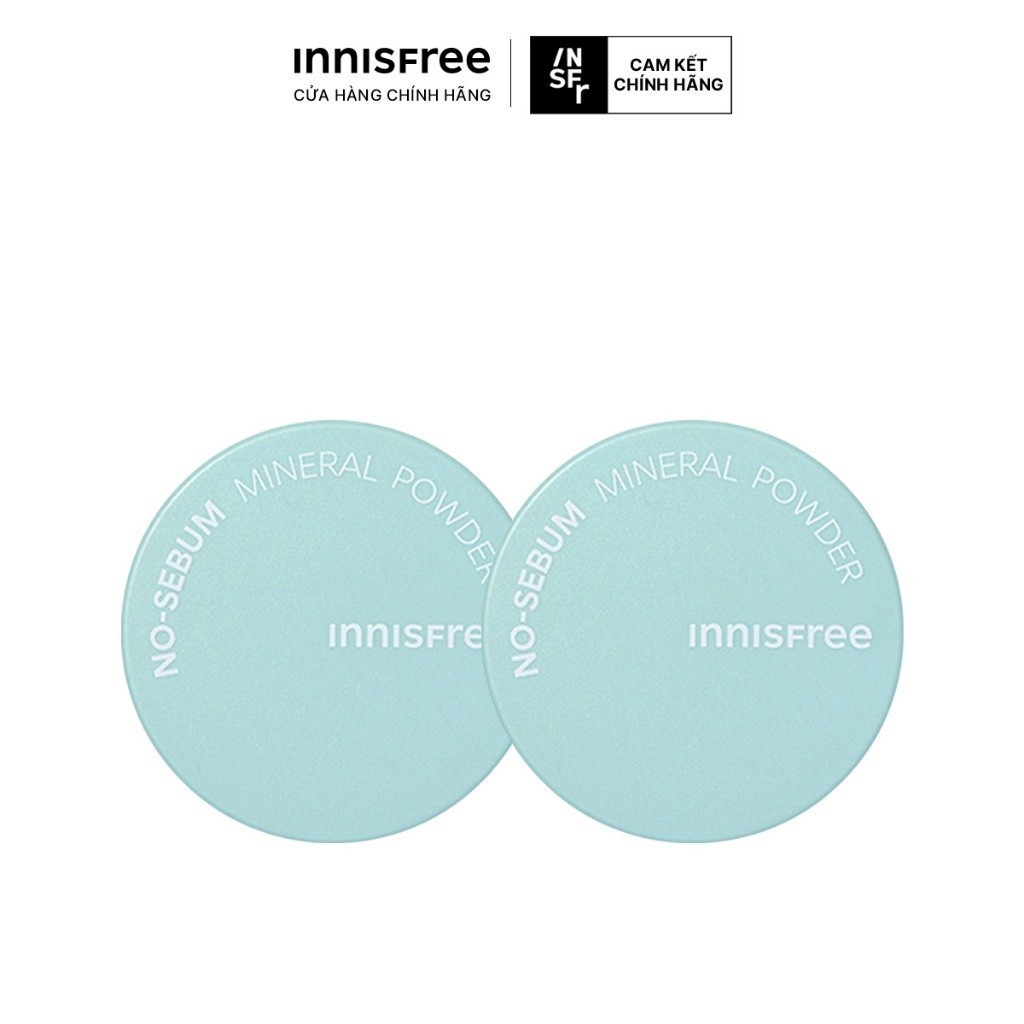 Ảnh Bộ 2 Phấn phủ bột kiềm dầu, mịn lì lâu trôi INNISFREE No Sebum Mineral Powder 5g 1