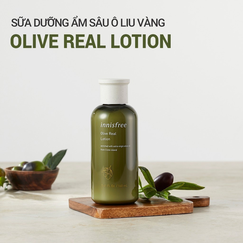 Sữa dưỡng ẩm innisfree Olive Real Lotion 170ml