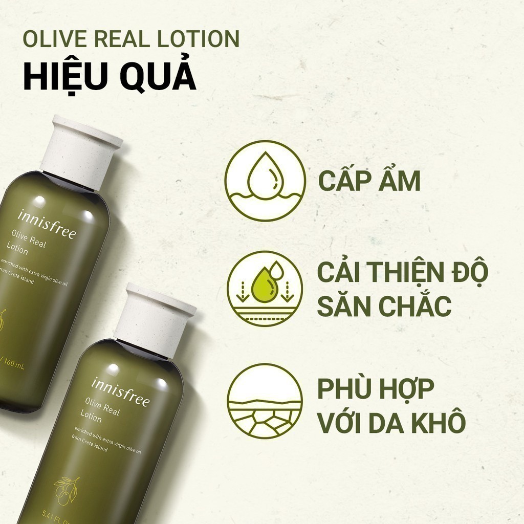 Sữa dưỡng ẩm innisfree Olive Real Lotion 170ml